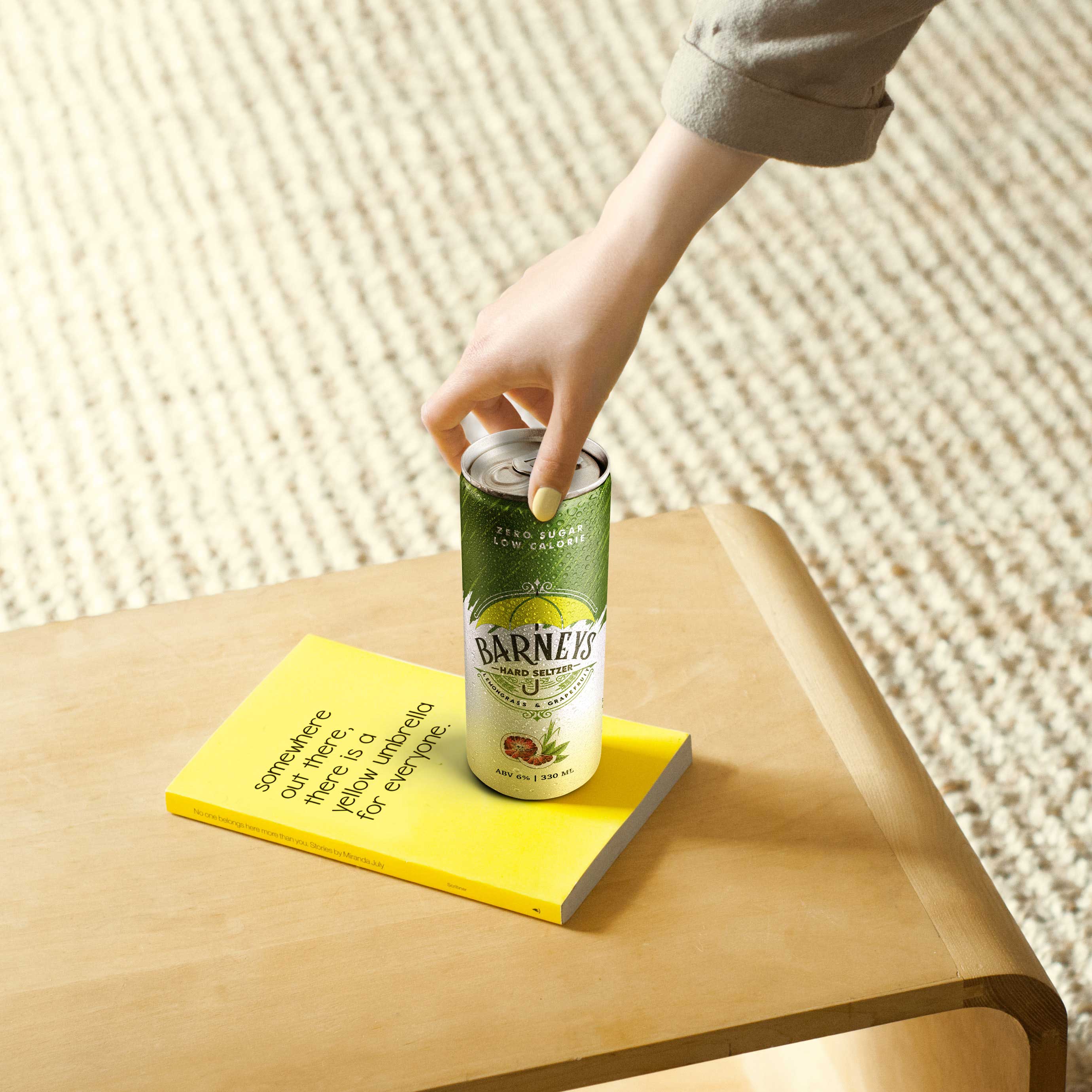 Soda Can green and yellow