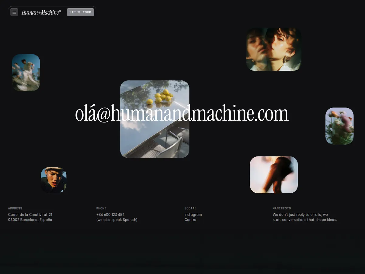 detail image 3 of the human+machin framer website template