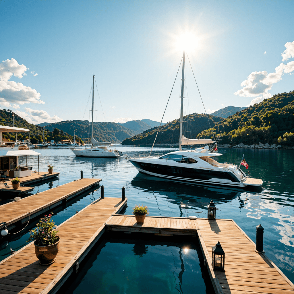 product photography of motor yacht