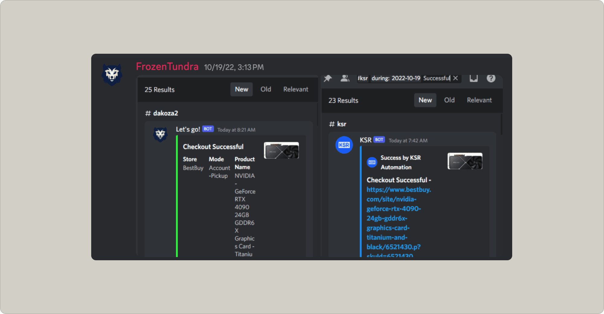 Hypeproxies success stories during the NVIDIA RTX 4090 drop