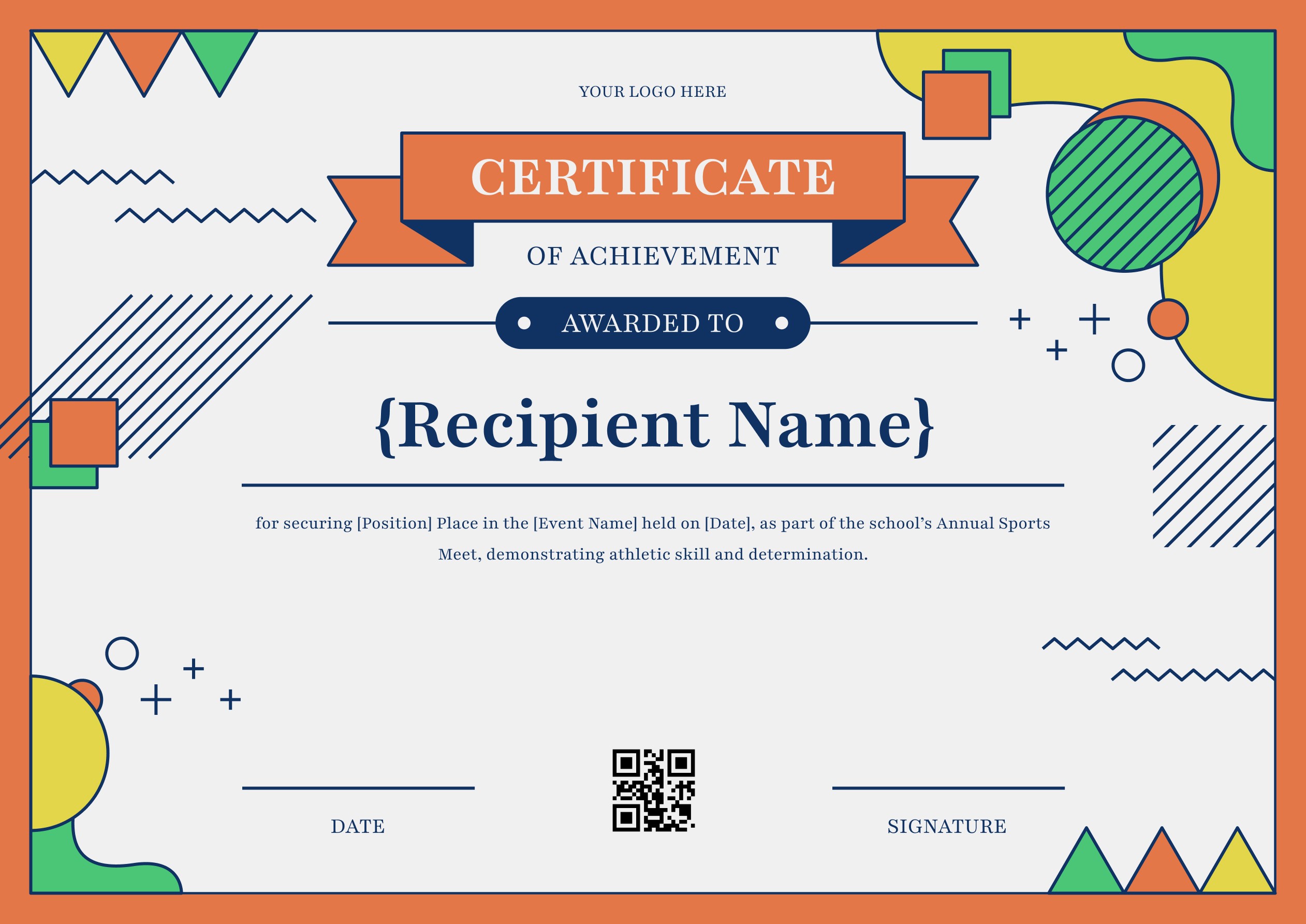 Wauld - Formal and stylish achievement certificate template