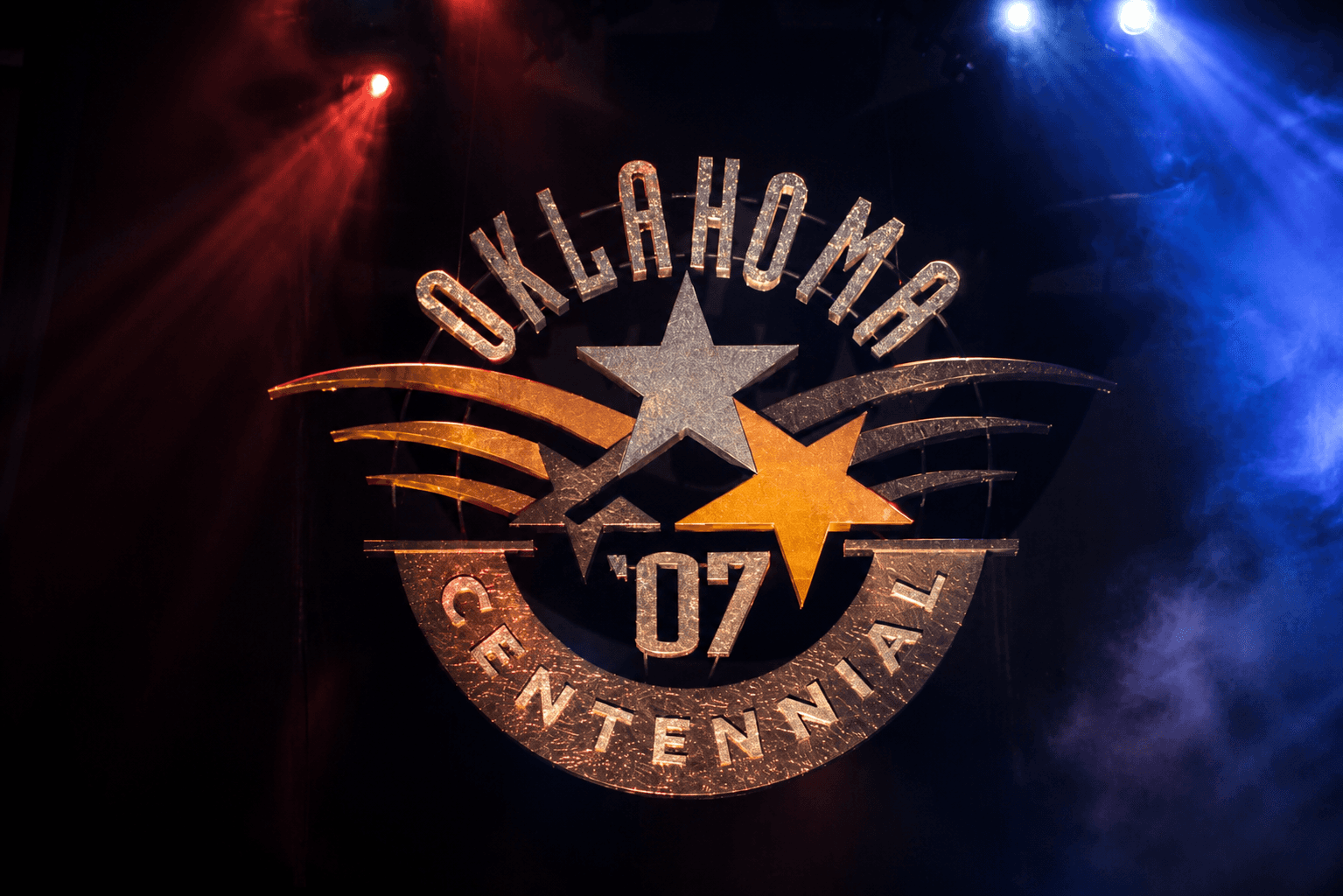 Logo crest of the Oklahoma Centennial
