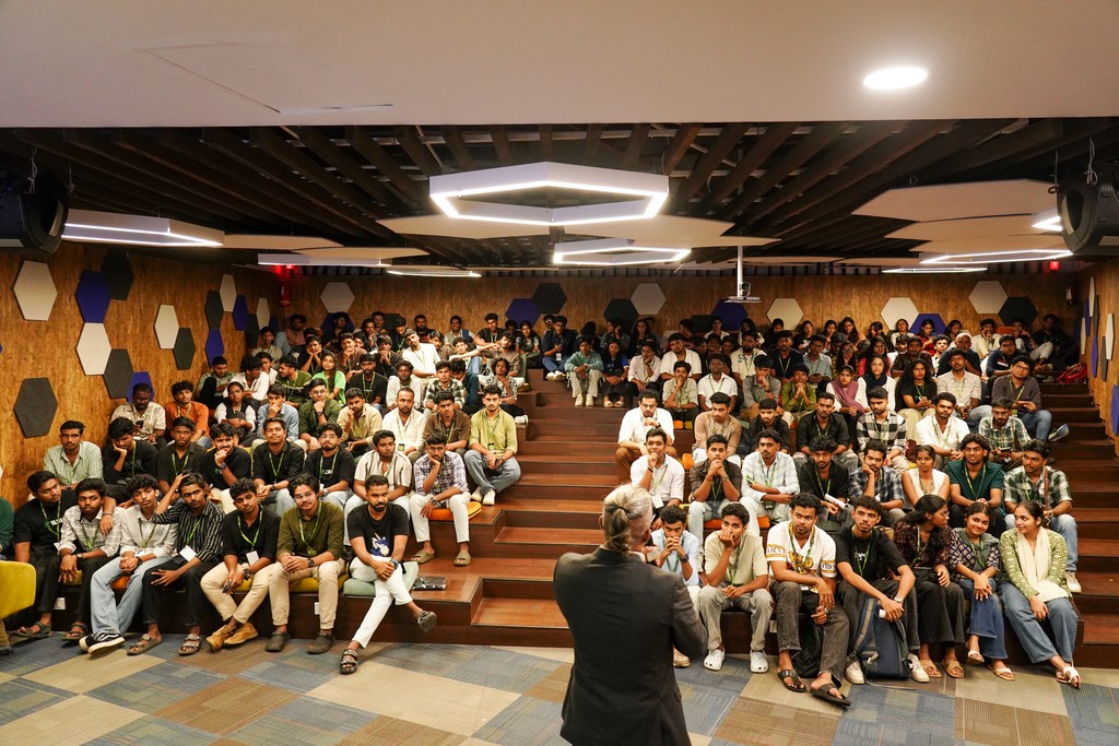 Speaker presenting at a Web3 summit