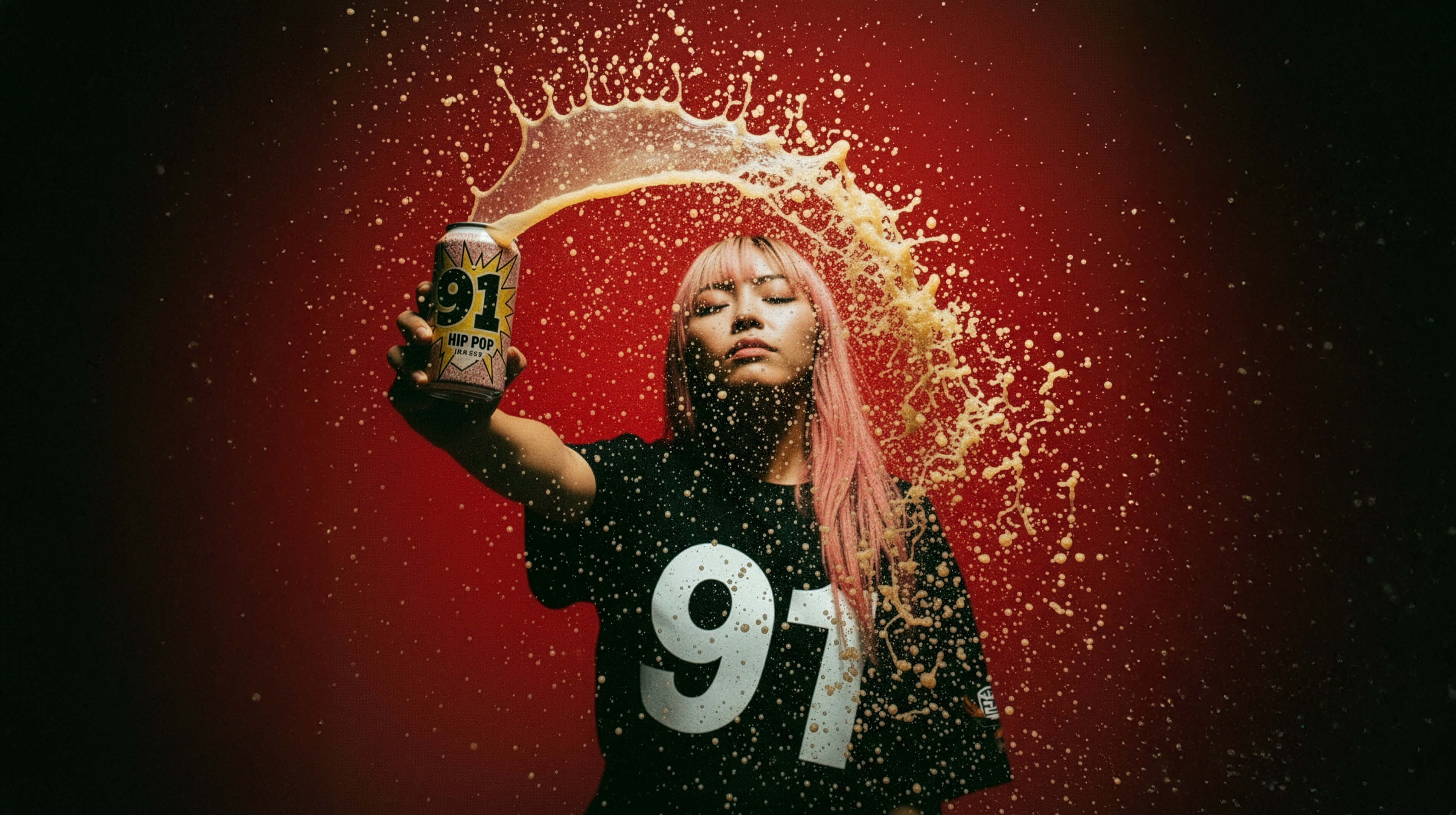 a man holding a cocktail