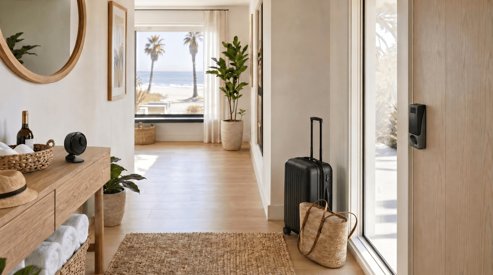 Wi-Charge wireless power transmitter for Schlage Encode smart lock