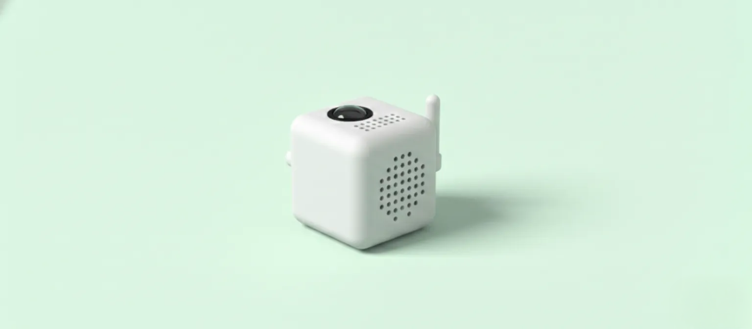 An isometric 3D illustration of a connected sensor