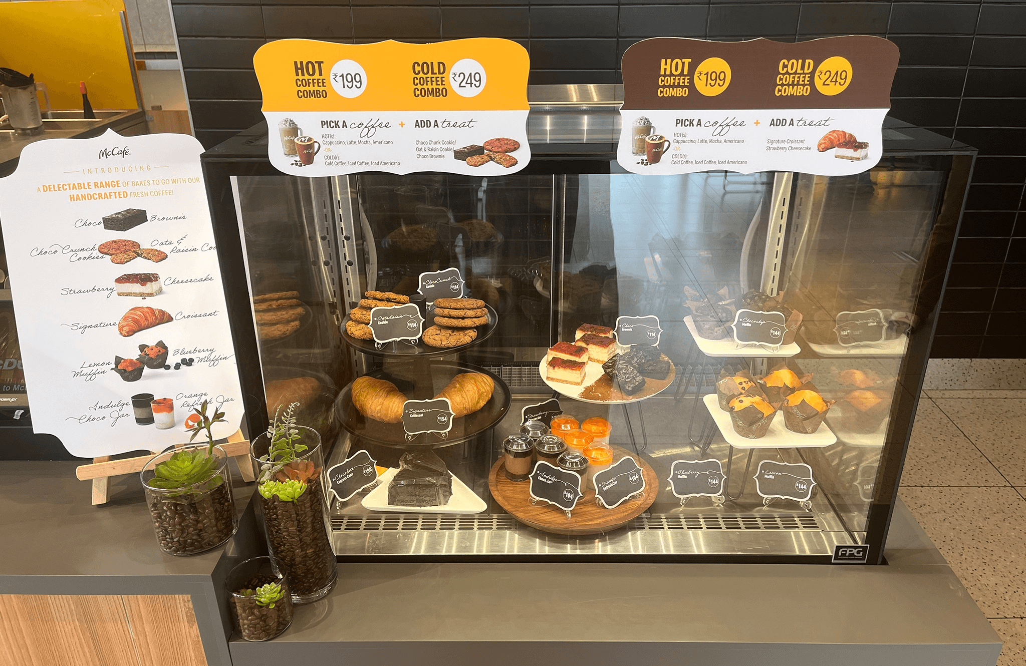 menu display for McCafé