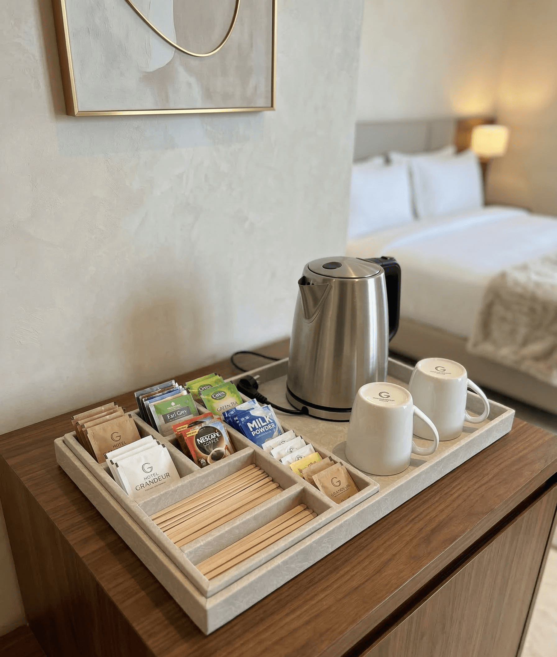 tea coffee maker tray