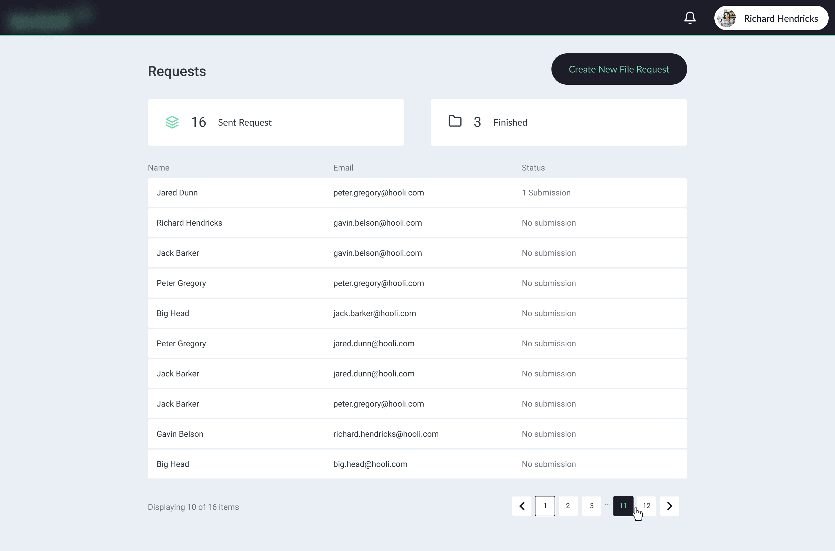 Agent Request List