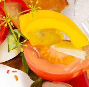 Realistic drawing of a tomato salad bowl. Realistic drawing of food. Realistic salad bowls. Digital drawing or painting of a realistic food. Bright realistic tomato salad bowl.