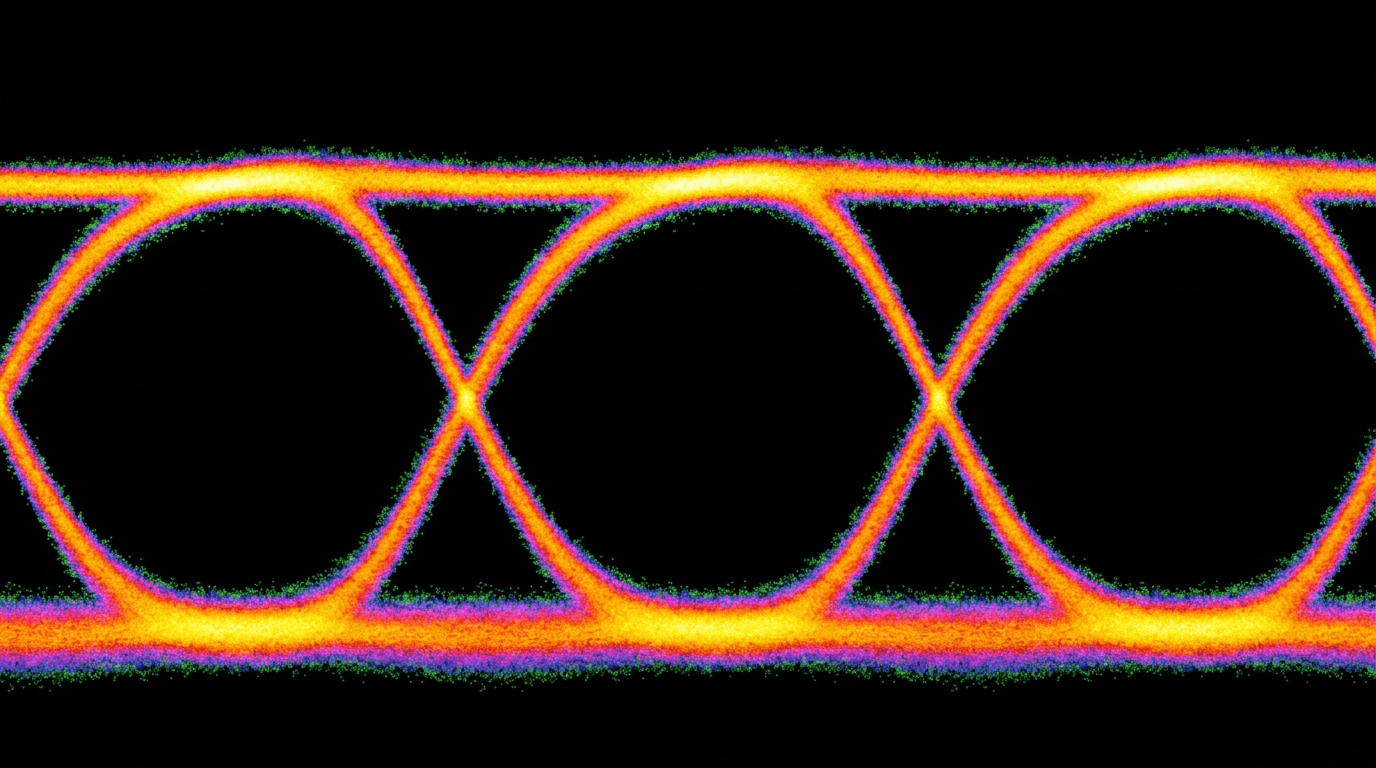 Optical-link eye diagram published by Volantis to illustrate signal quality