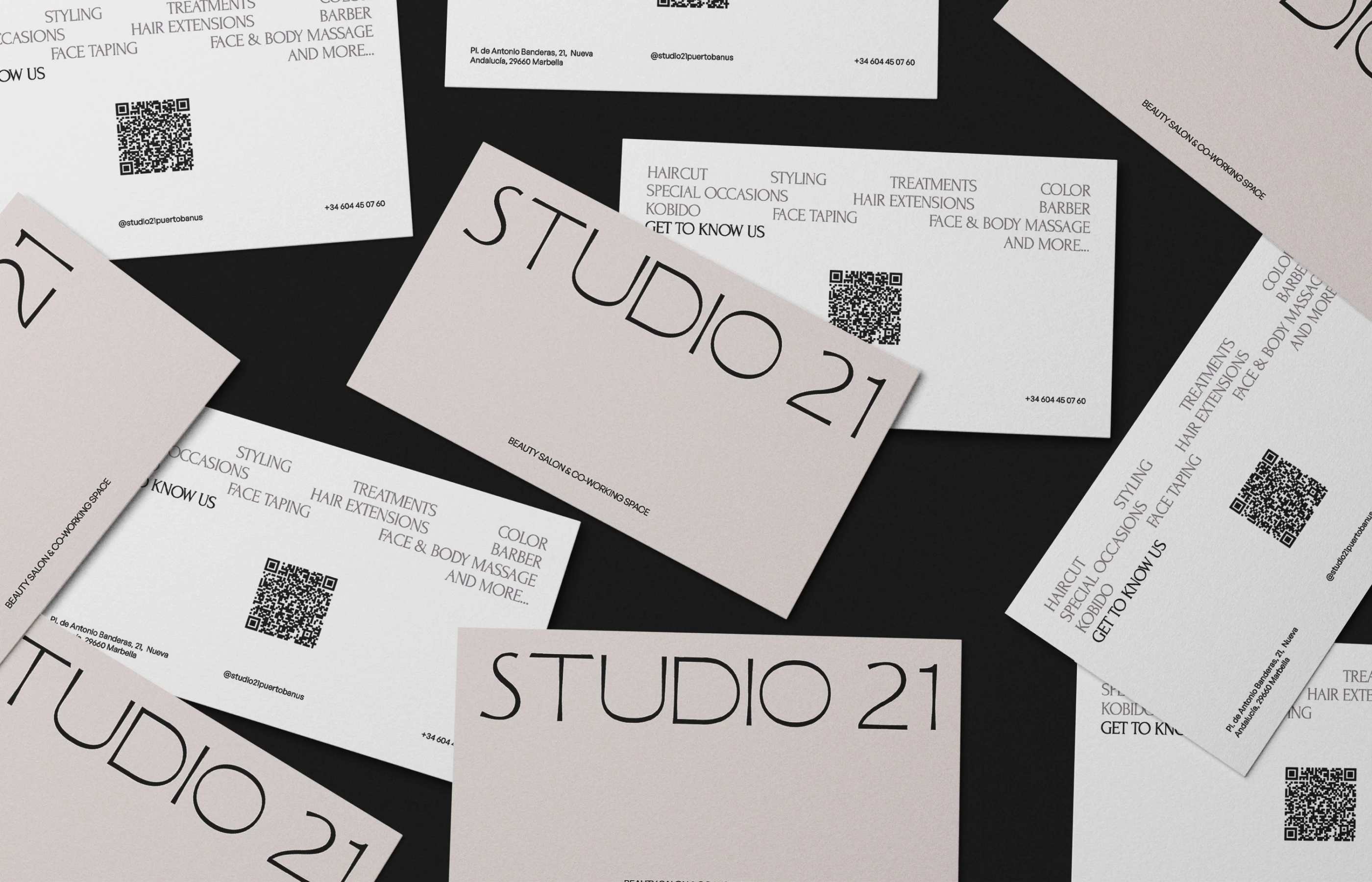 Business card design for a beauty salon