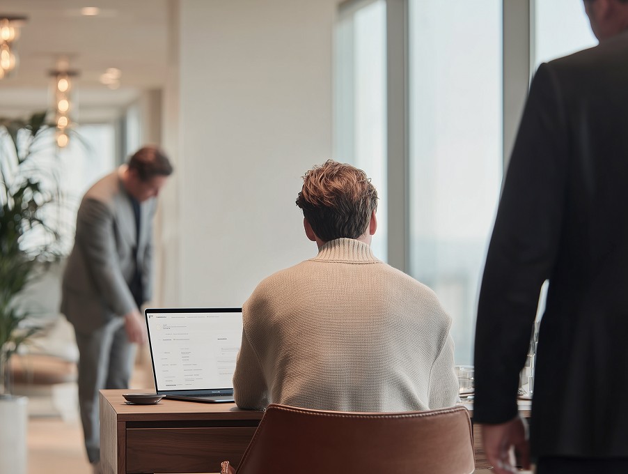 Professional working