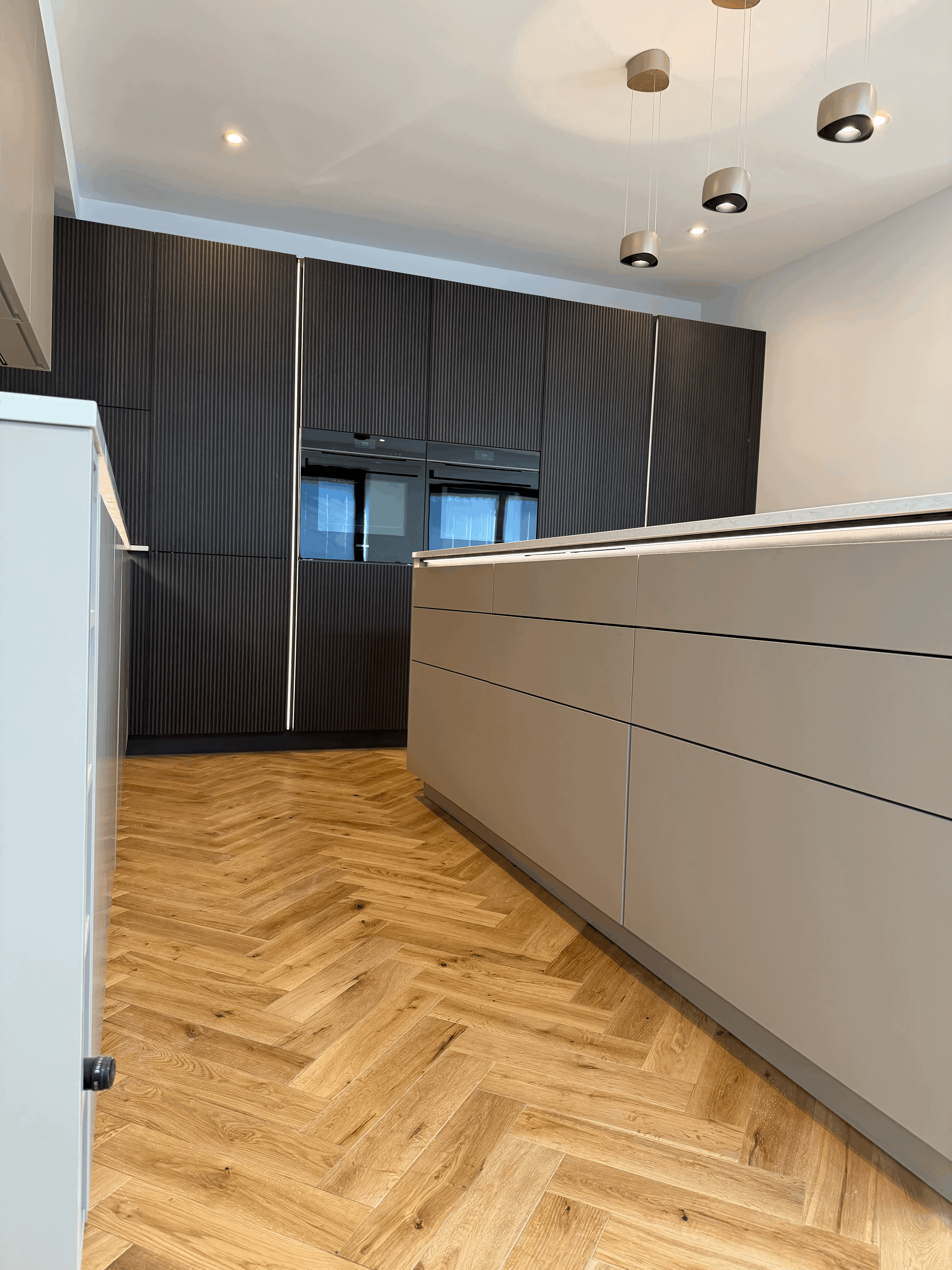 luxury bathroom door opened rear view