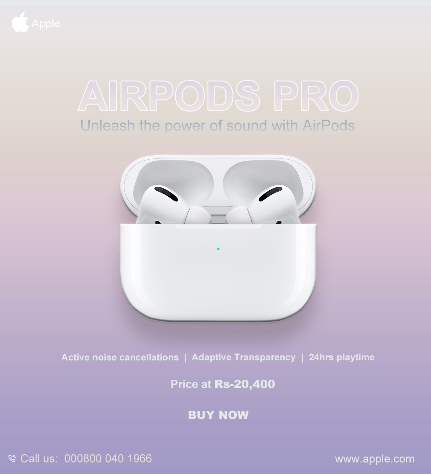Apple Airpods social media poster