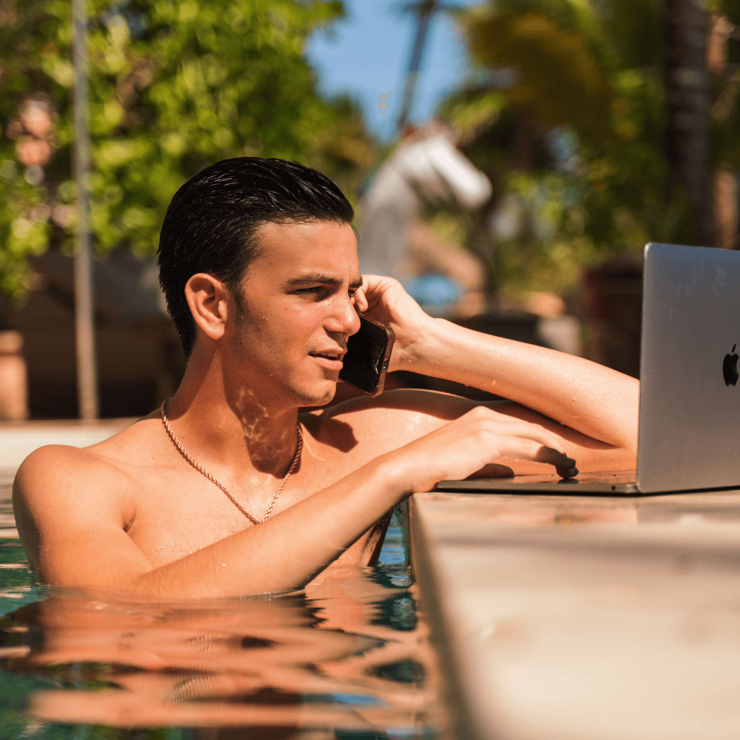 Man Using Laptop