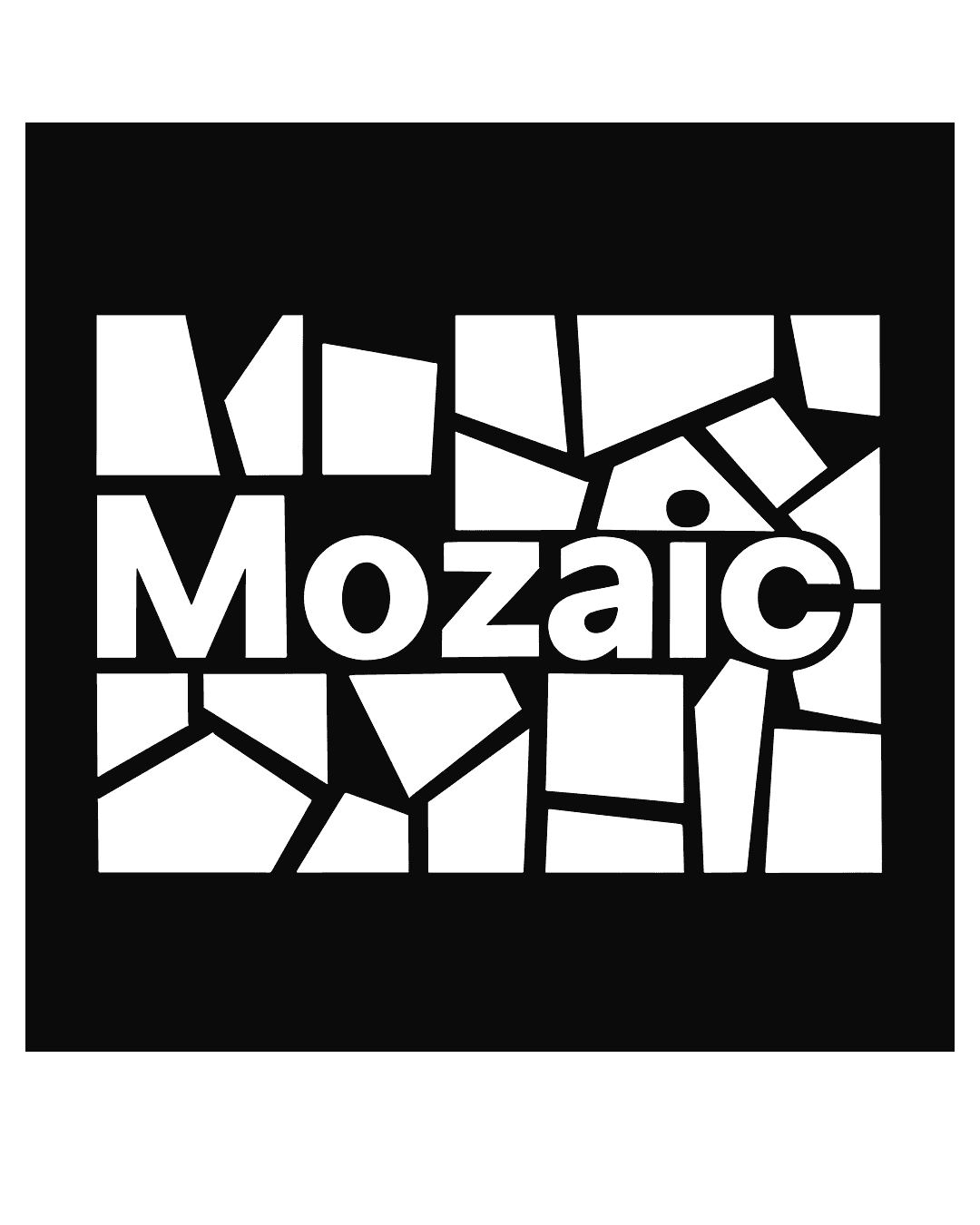 The completed Mozaic spatial magazine logo