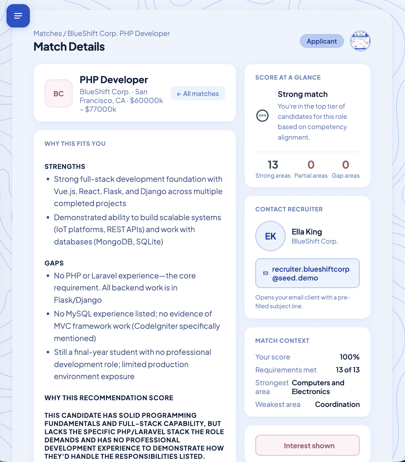 An image of Freelio's budget ui