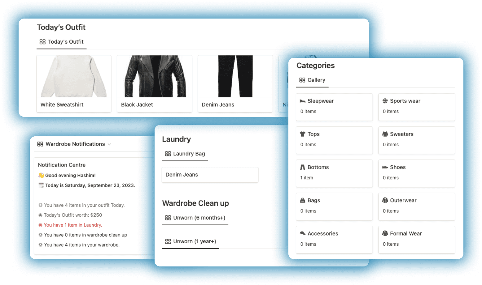 Wardrobe Management in Notion Life OS