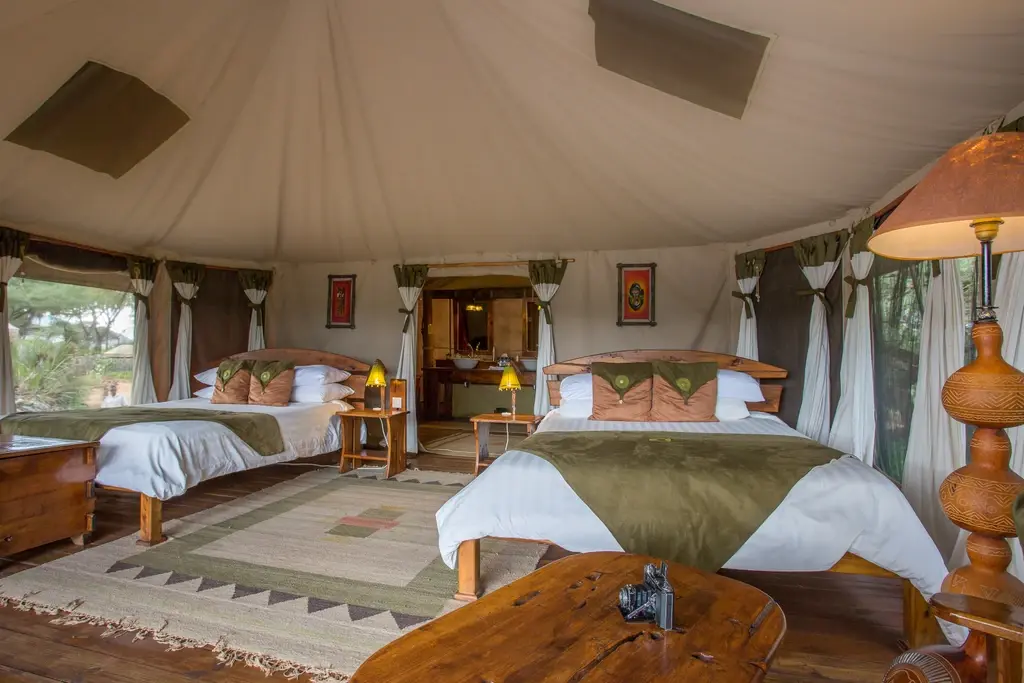 Dining and lounge area at Elephant Bedroom Camp