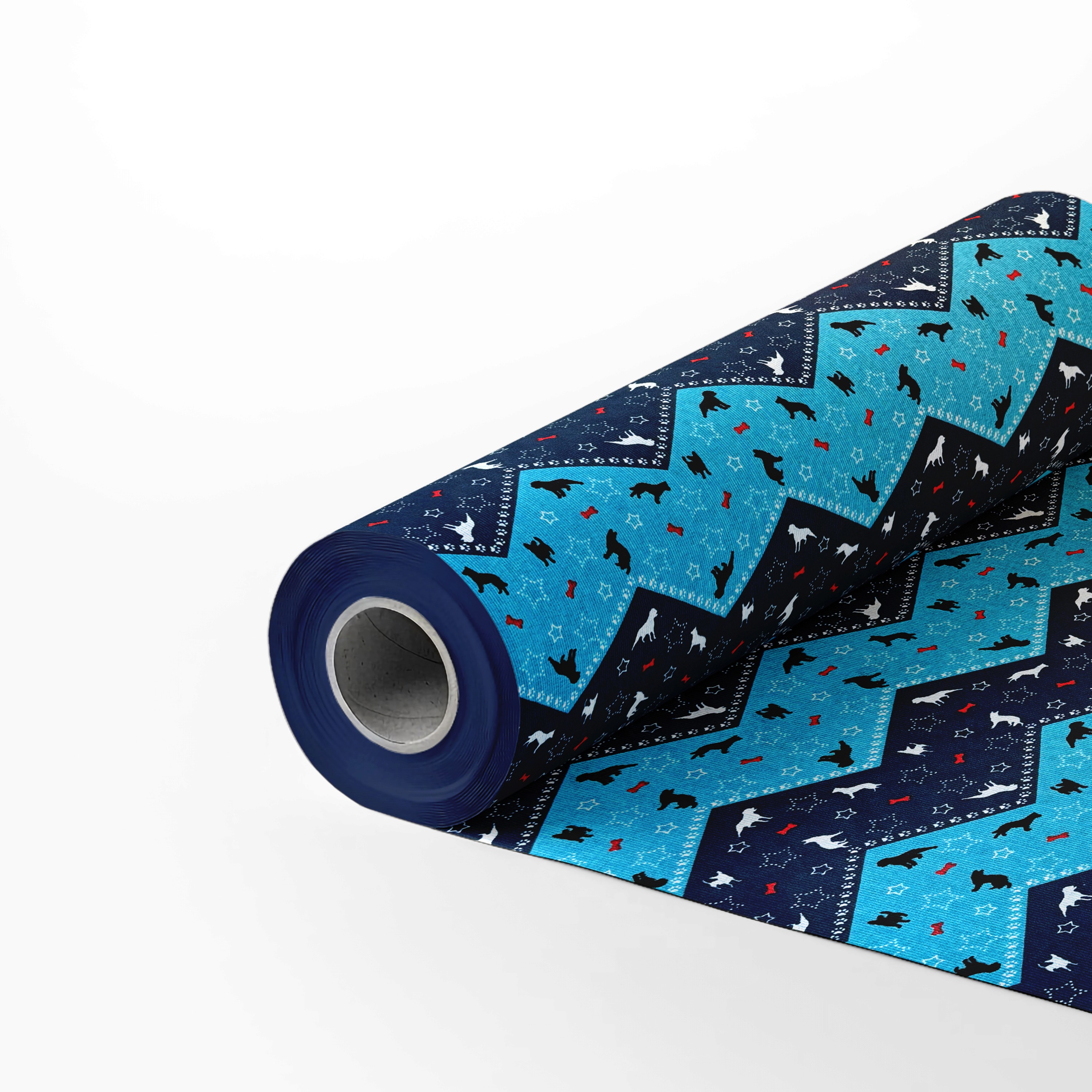 rolo de tecido Gorgurinho PET estampado cachorros e ossinhos