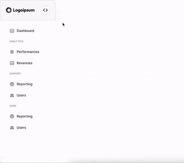 bubble.io collapsible sidebar