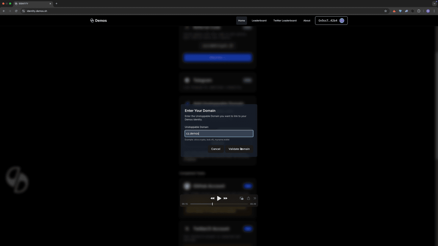 Domain validation field
