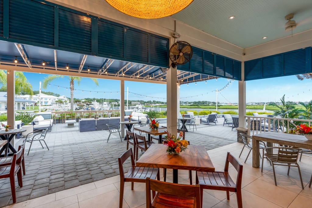 outdoor covered seating dining at St. Augustine Shipyard
