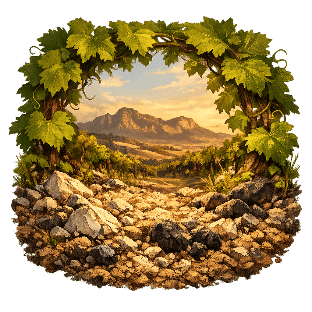 Detailed graphic of the Taburno wine region.