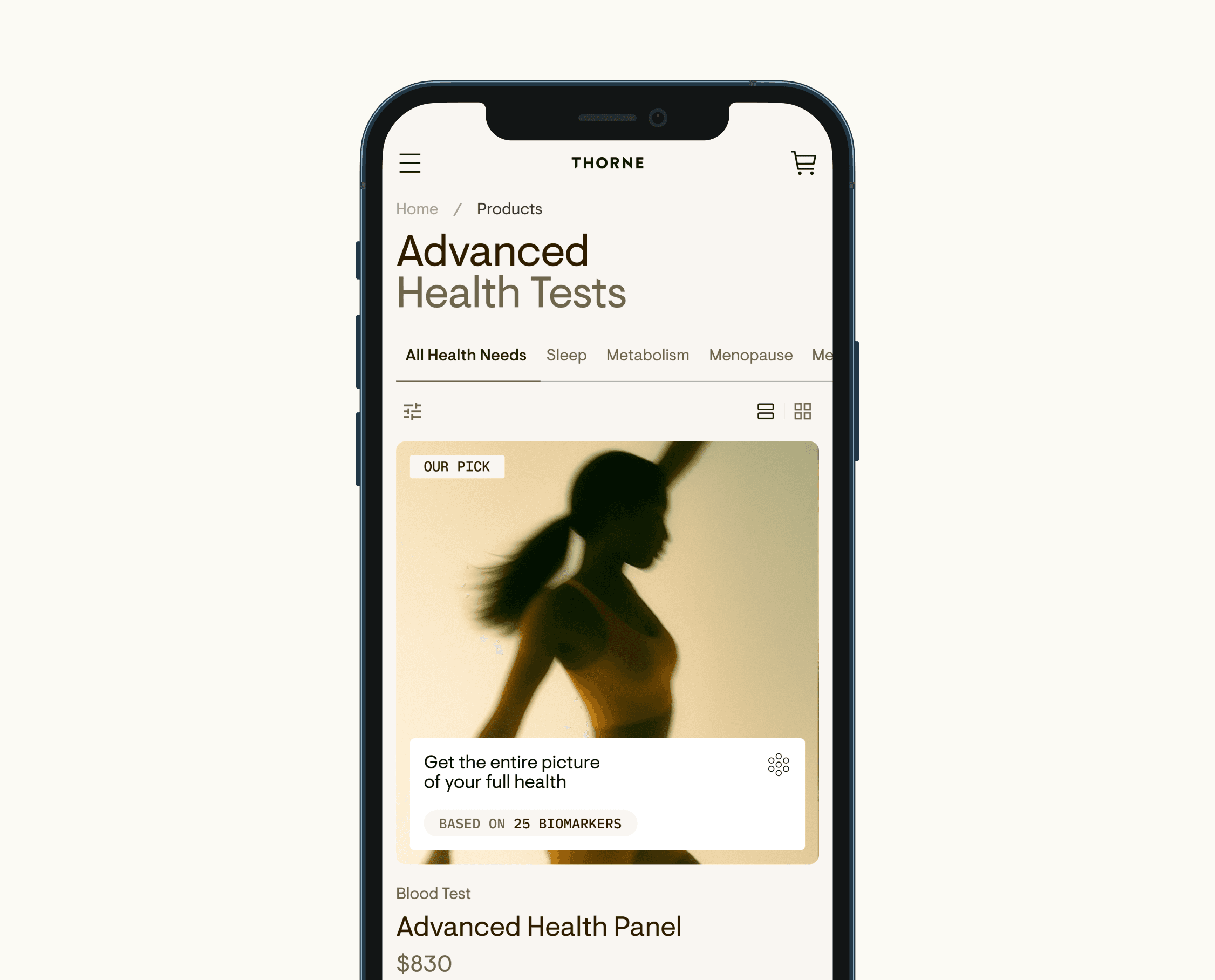 Minimal iPhone mockup of the Your Inner World app, designed by Lunatique Studio, placed on a textured rock surface
