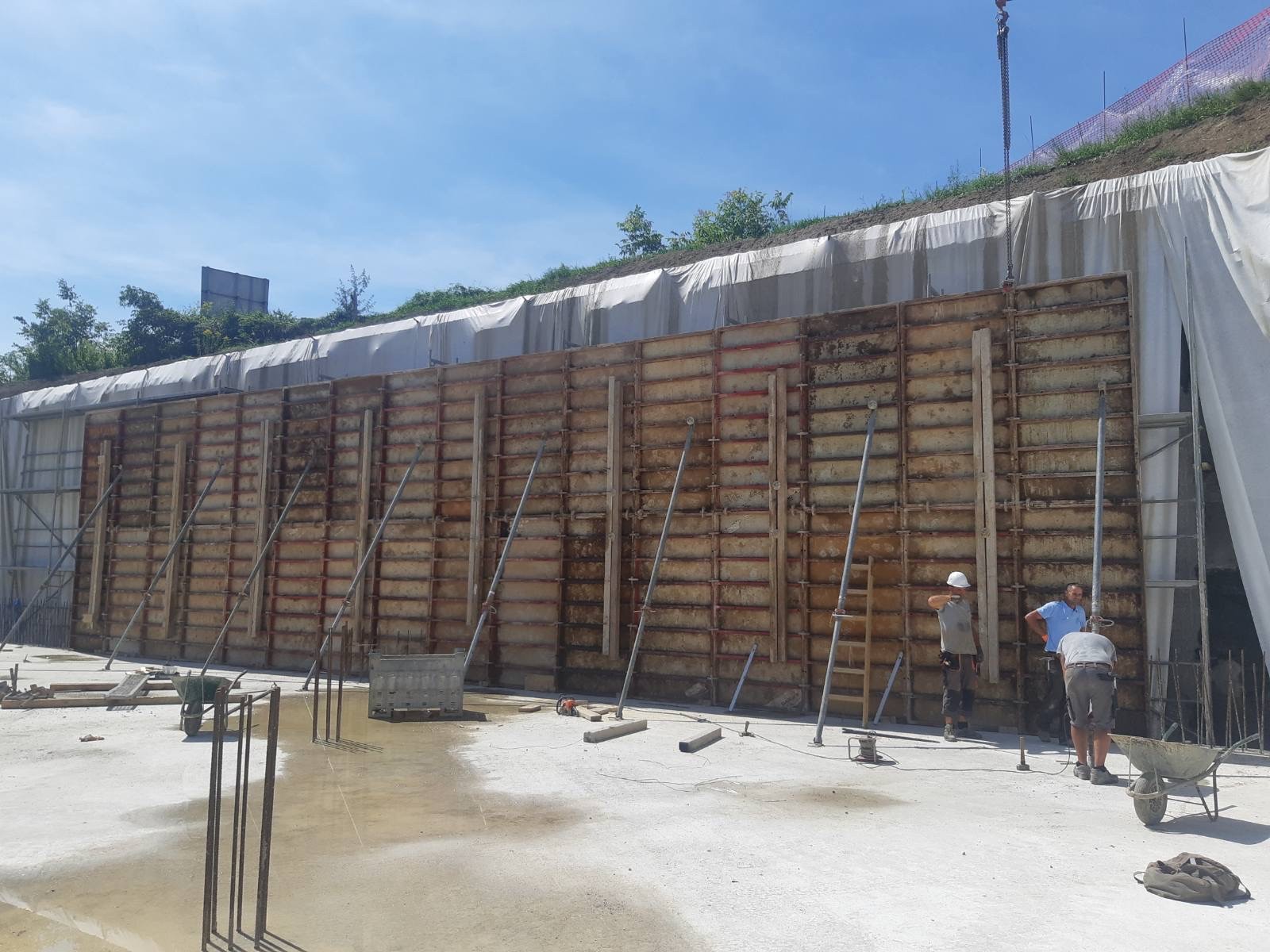 High-rise office building with sustainable design features