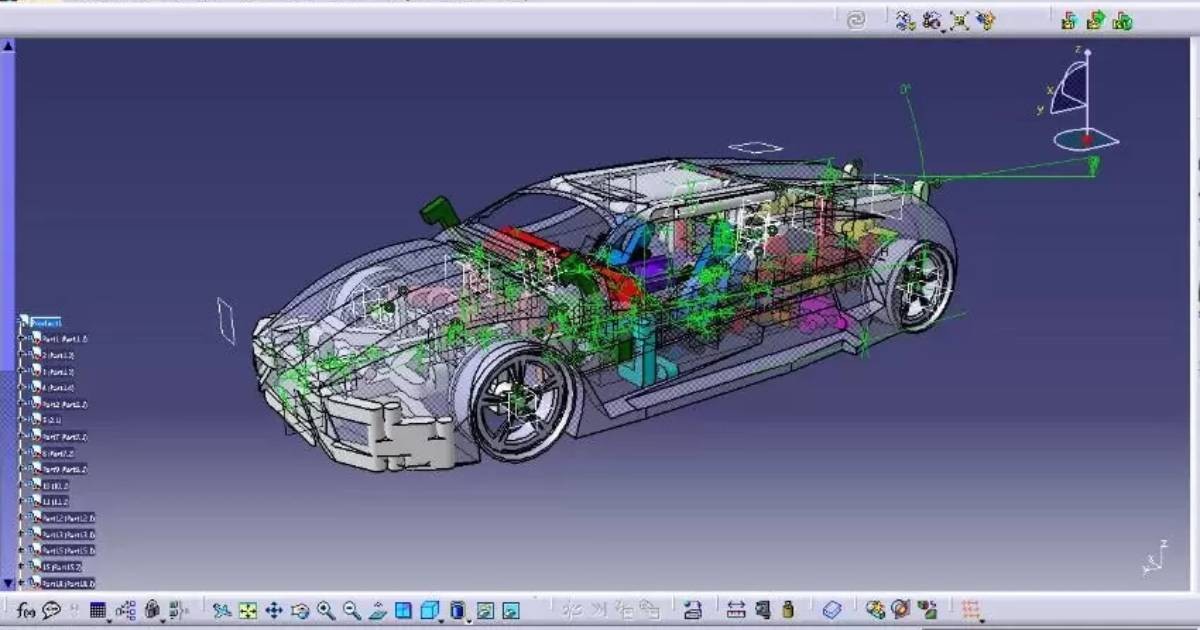 Product design on CATIA running on a cloud computer