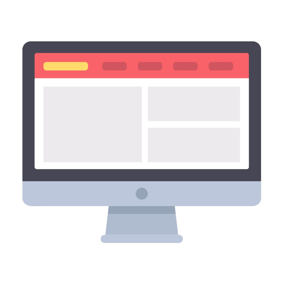 Computer screen icon illustration