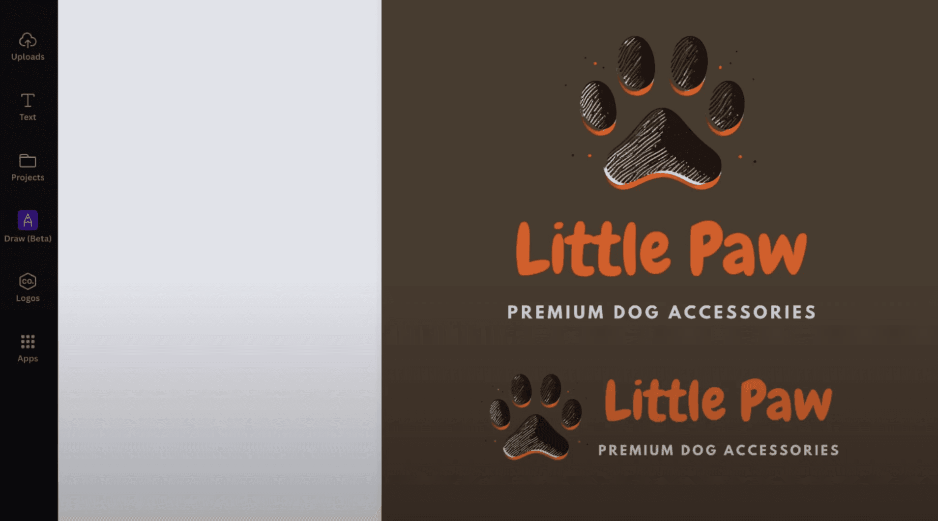 Logo pour marque d'accessoires pour chiens post-édition