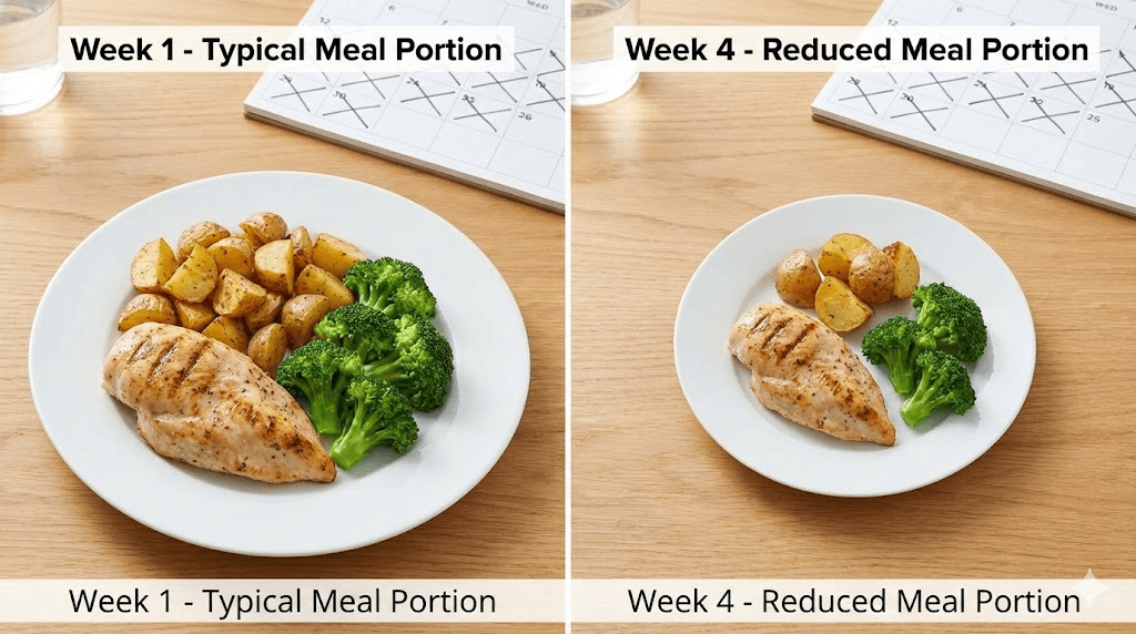 Semaglutide appetite suppression effects on meal portion sizes