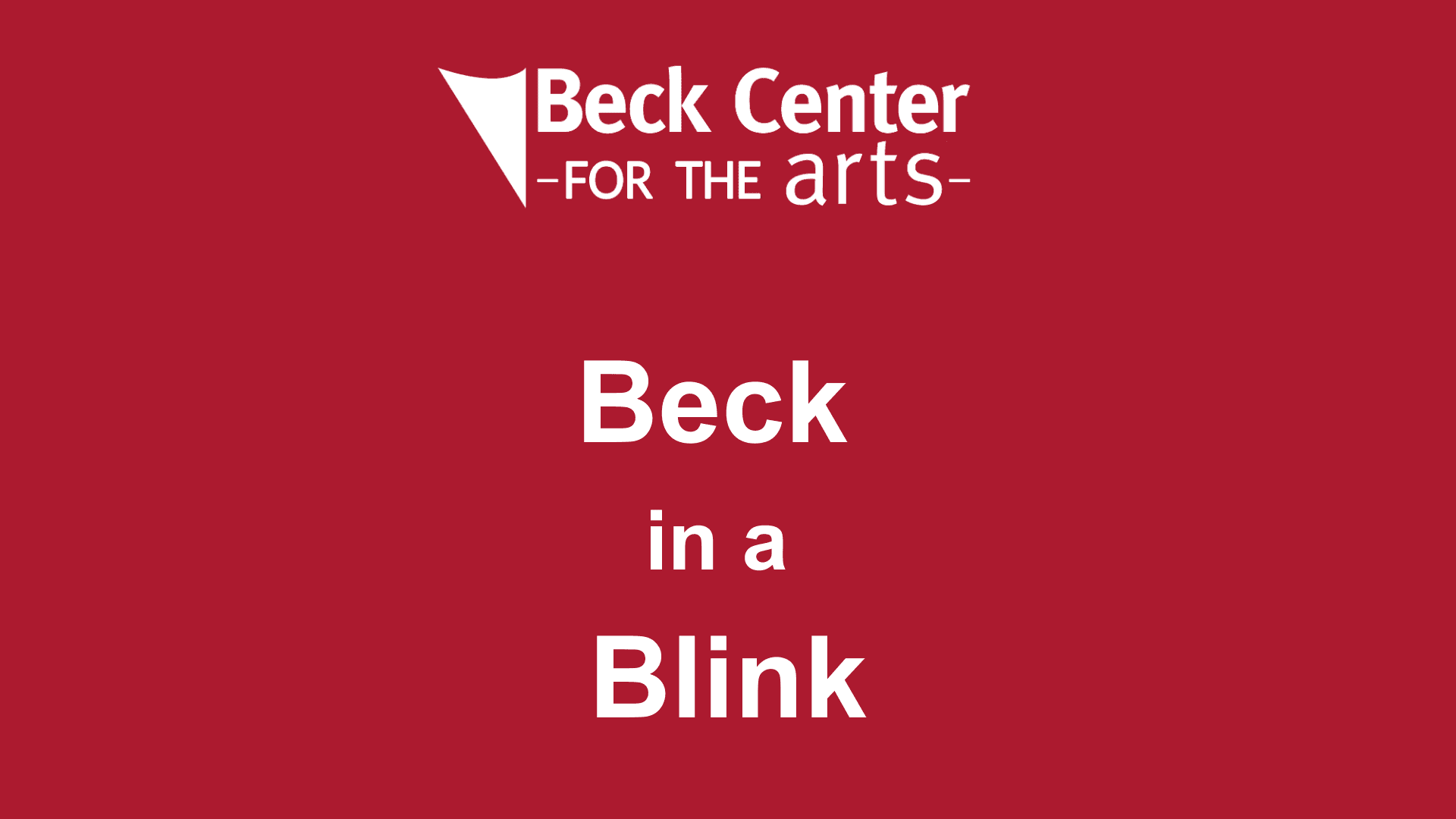 Beck in a Blink January 2026