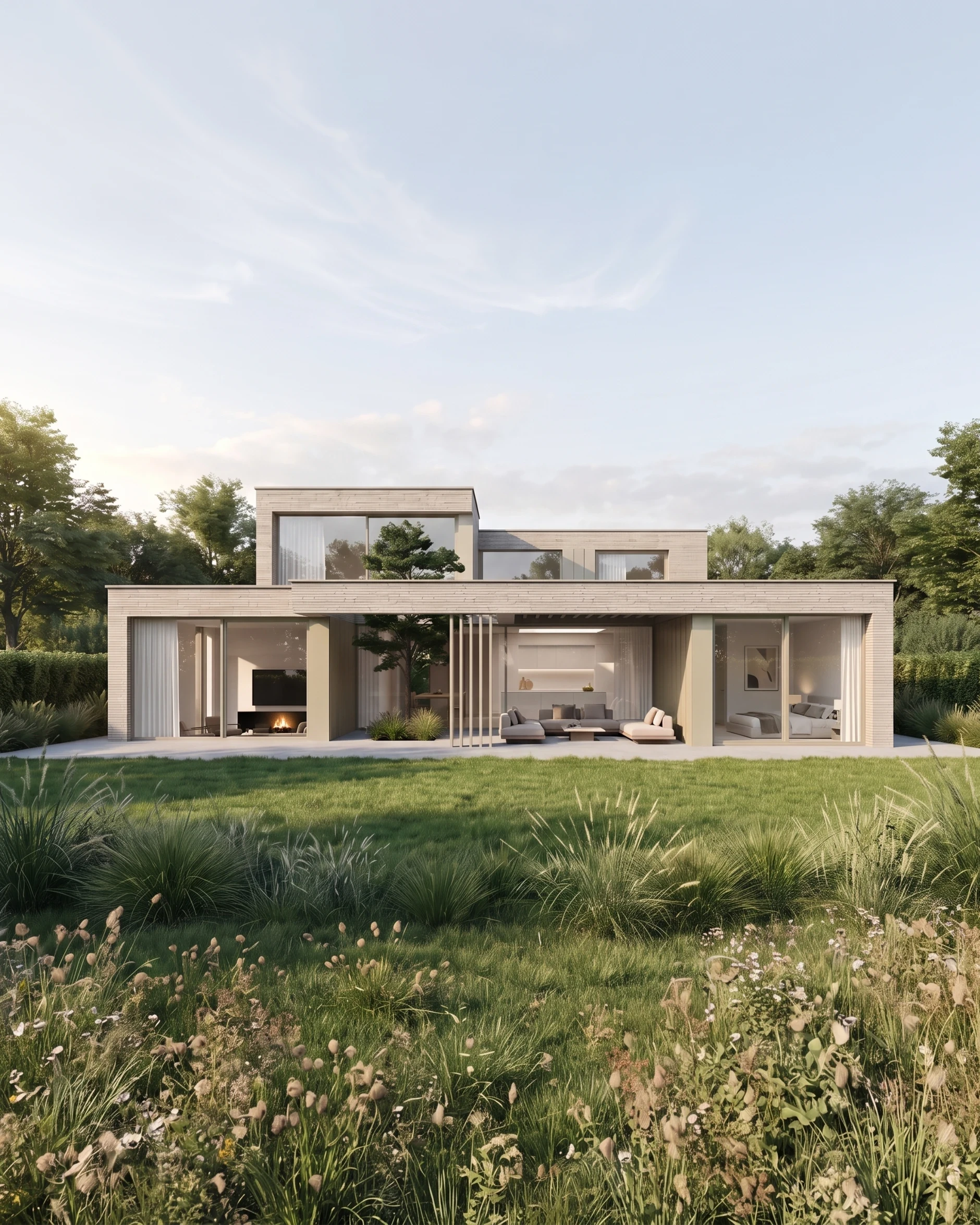 Villa LF Gartenansicht bei Tag