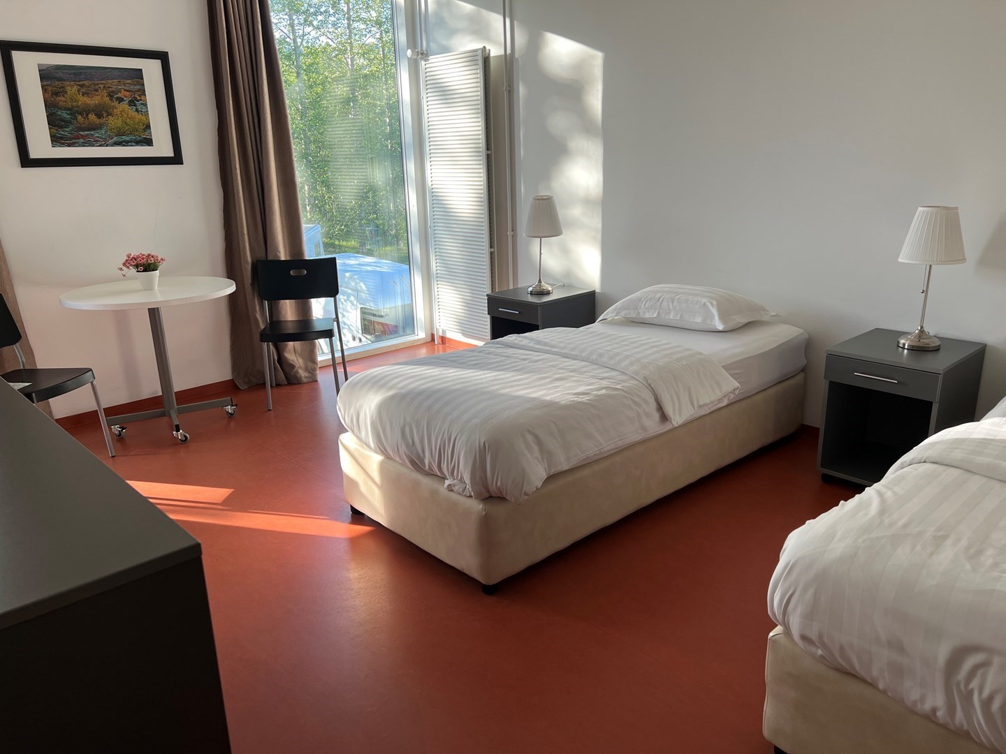 Twin Room Beds at Hotel Bifröst