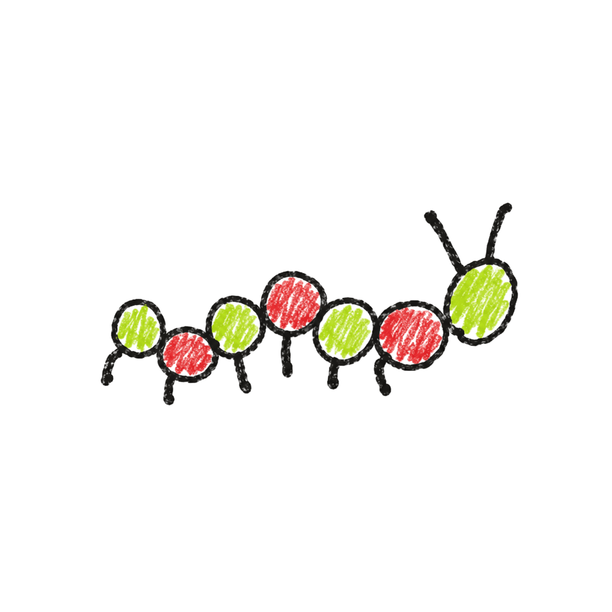 Hand-drawn caterpillar illustrating Psychotherapy Assessment