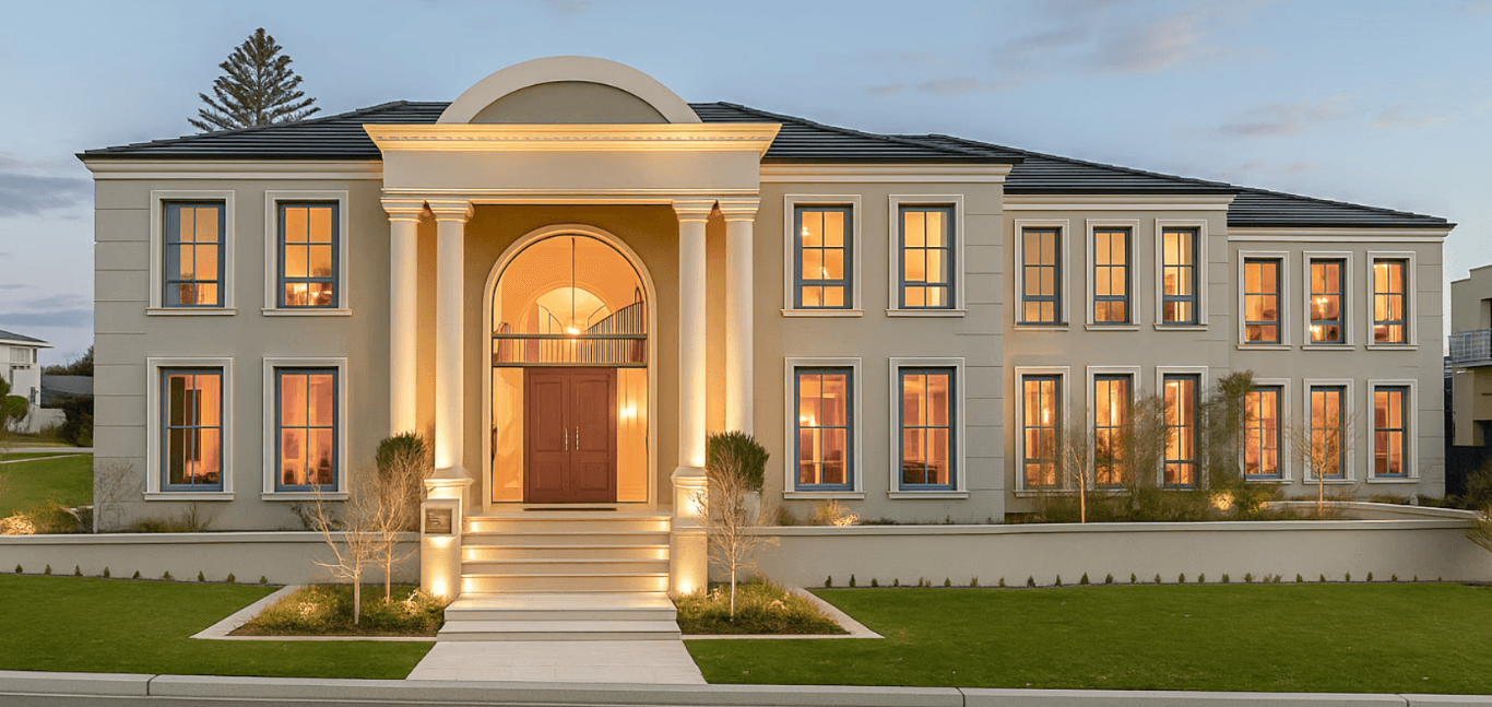 Modern living room with window view