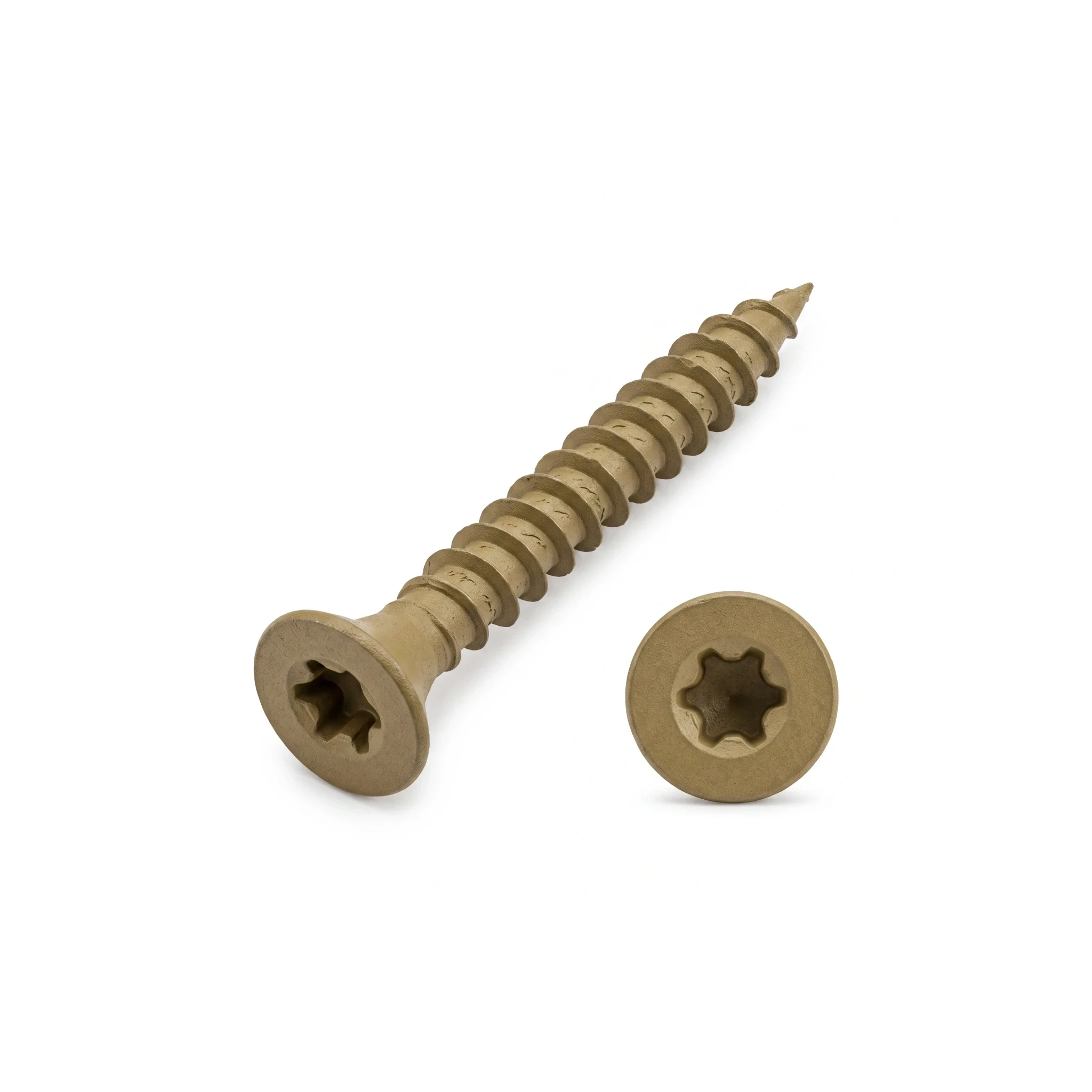 #8 x 2 in Tan Deck Screw available from Capital Lumber in Boise, Idaho