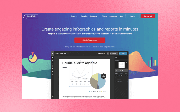 Infogram’s homepage