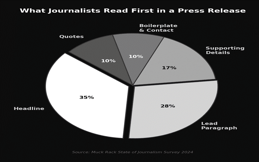 The first thing in press release noticed by journalists 