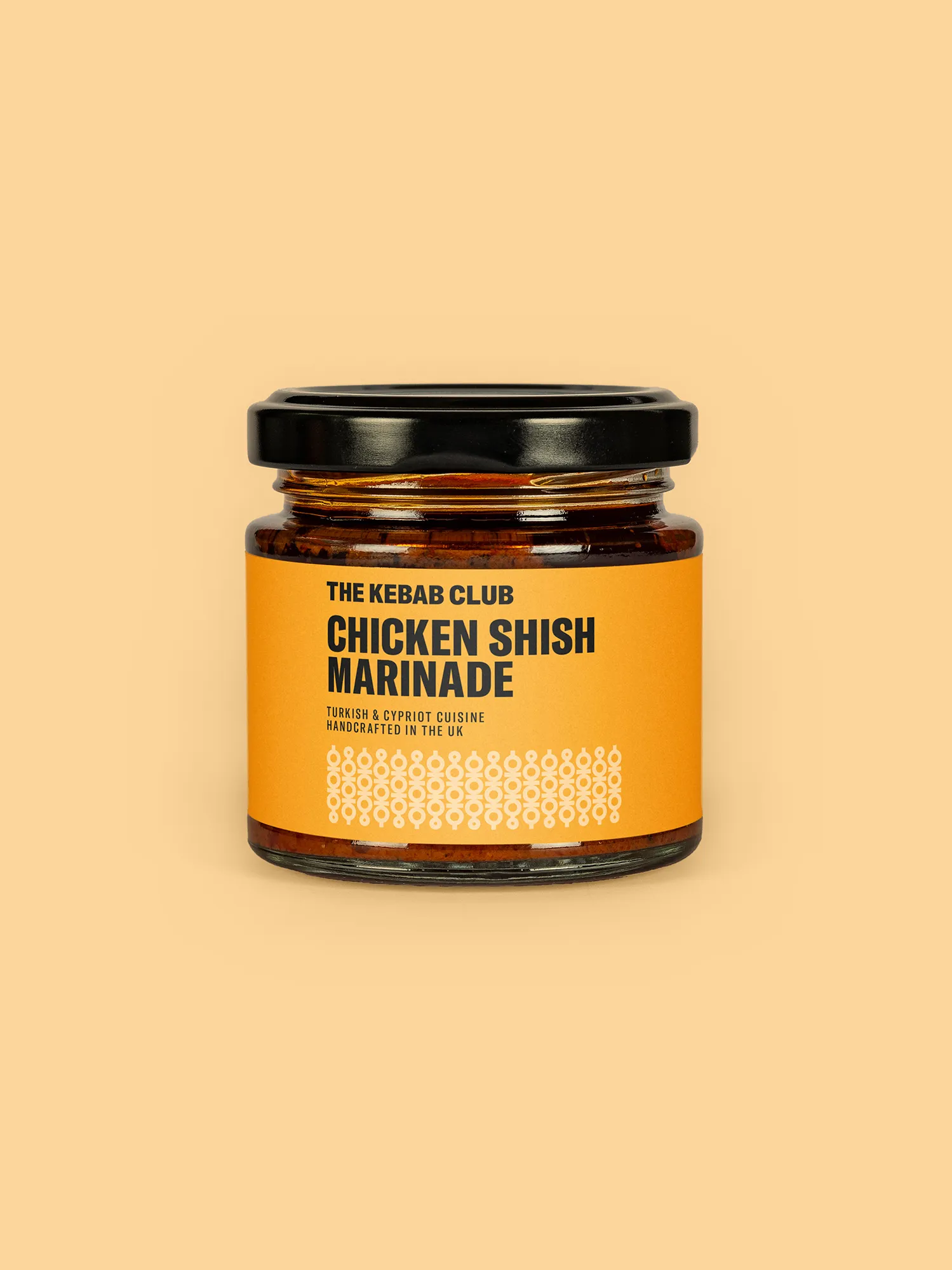 A jar of The Kebab Club Chicken Shish Marinade