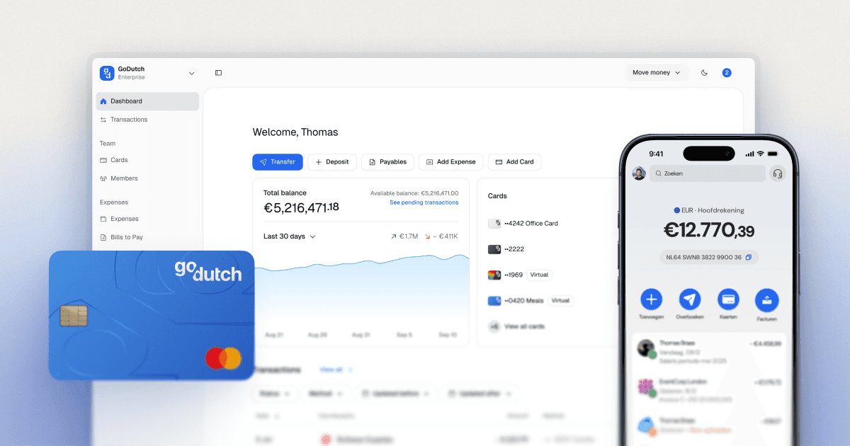 GoDutch Zakelijke Rekening Bespaar Tijd & Geld logo