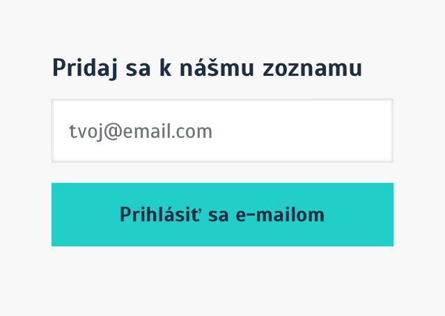 Sign up to our mailing list example