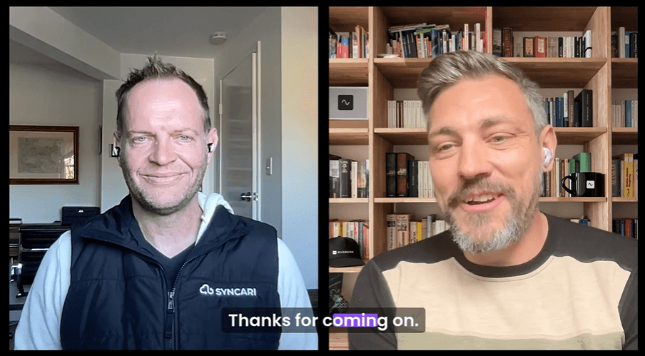 Scott Edmonds, CRO and founding team member at Syncari, speaking with David Brennan on SaaS Founder Stories about aligning ops and IT teams through modern master data management.