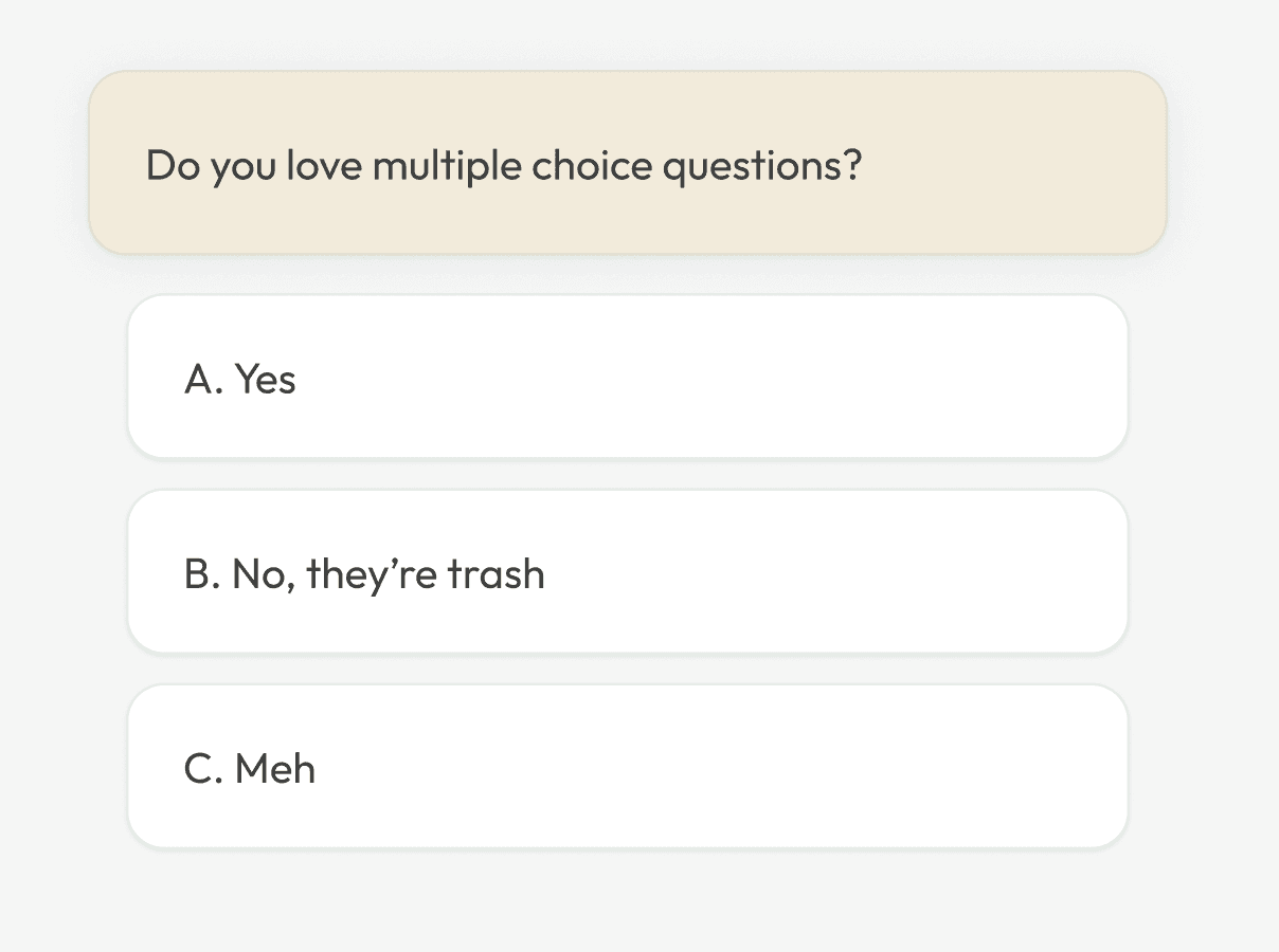 Ejemplo de pregunta de opción múltiple