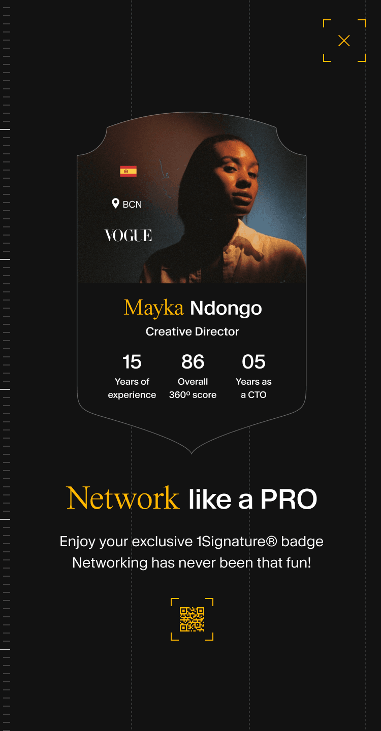 1Signature networking badge - mobile.