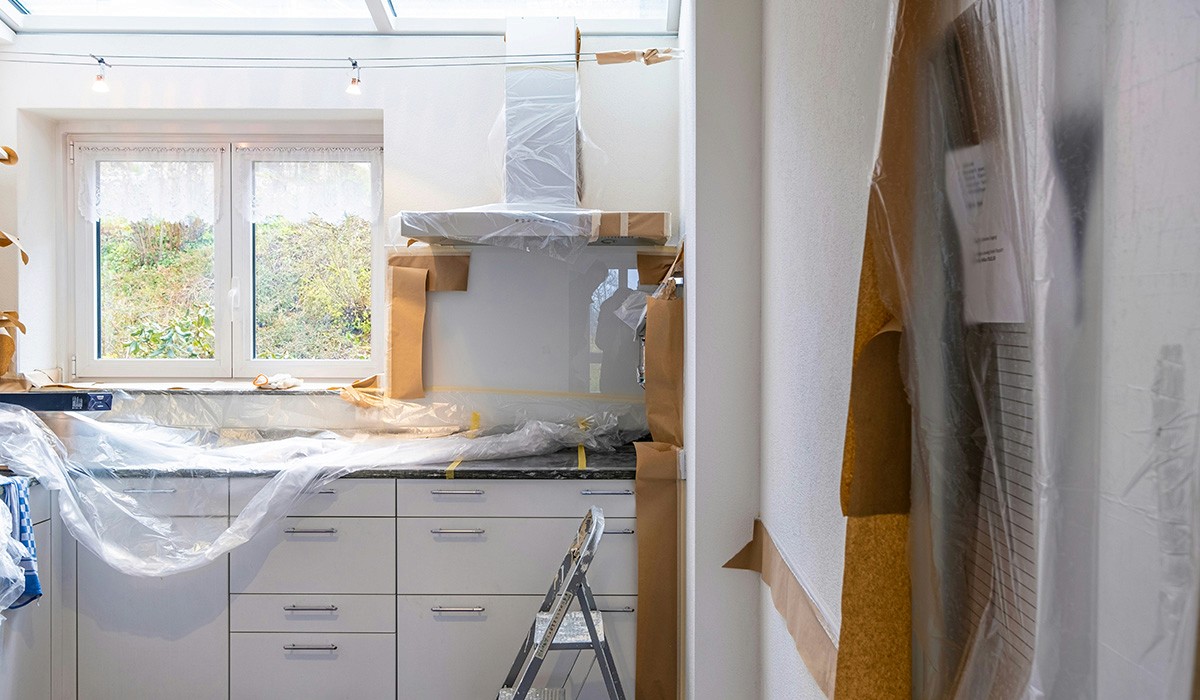 Home kitchen being renovated